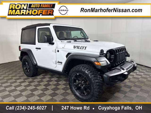 2022 Bright White Clearcoat Jeep Wrangler Willys 4X4 SUV