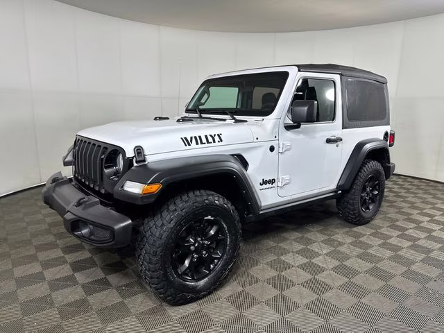 2022 Bright White Clearcoat Jeep Wrangler Willys 4X4 SUV
