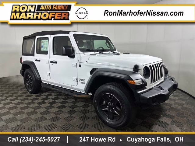 2020 Bright White Clearcoat Jeep Wrangler Unlimited Sport 4X4 SUV