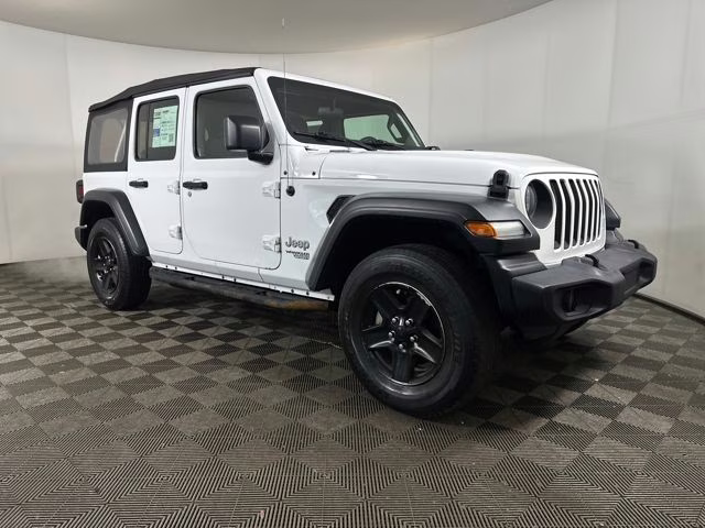 2020 Bright White Clearcoat Jeep Wrangler Unlimited Sport 4X4 SUV
