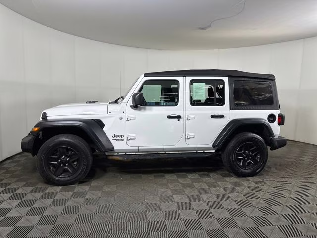 2020 Bright White Clearcoat Jeep Wrangler Unlimited Sport 4X4 SUV