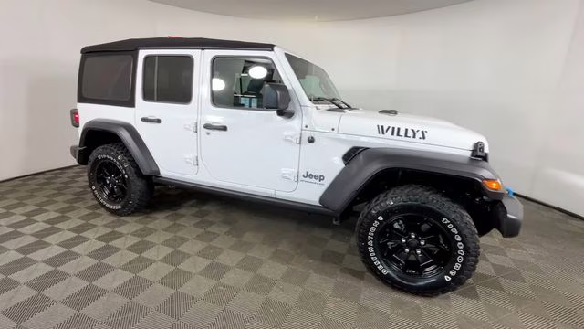 2023 Bright White Clearcoat Jeep Wrangler Base 4xe 4X4 SUV