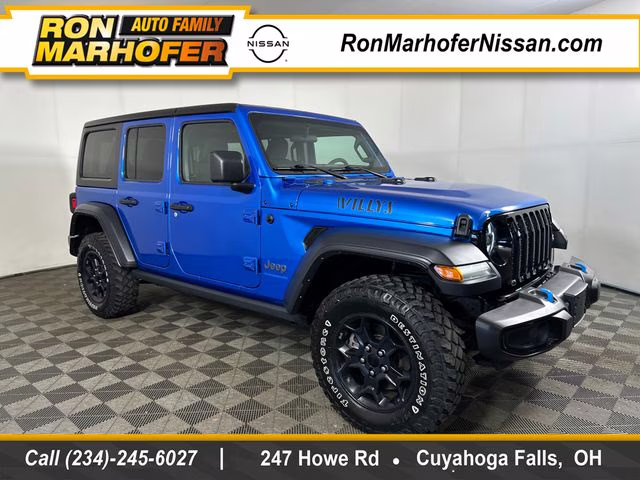 2023 Hydro Blue Pearl Coat Jeep Wrangler Base 4xe 4X4 SUV