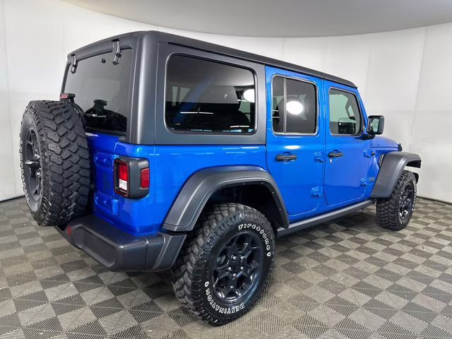2023 Hydro Blue Pearl Coat Jeep Wrangler Base 4xe 4X4 SUV
