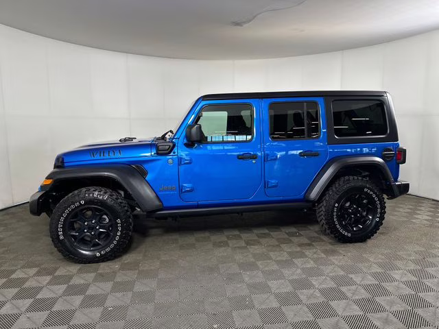 2023 Hydro Blue Pearl Coat Jeep Wrangler Base 4xe 4X4 SUV