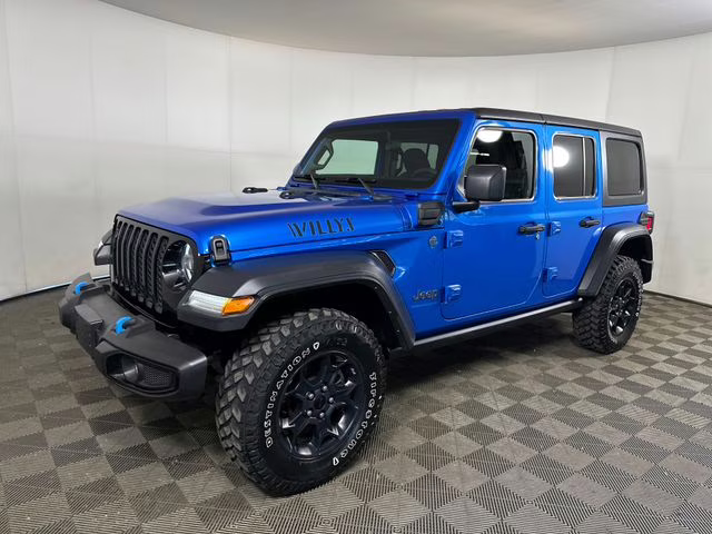 2023 Hydro Blue Pearl Coat Jeep Wrangler Base 4xe 4X4 SUV