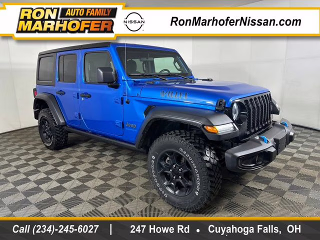 2023 Hydro Blue Pearl Coat Jeep Wrangler Base 4xe 4X4 SUV