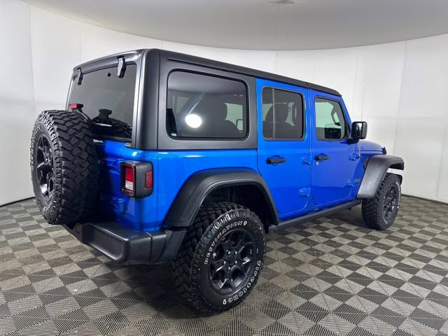 2023 Hydro Blue Pearl Coat Jeep Wrangler Base 4xe 4X4 SUV