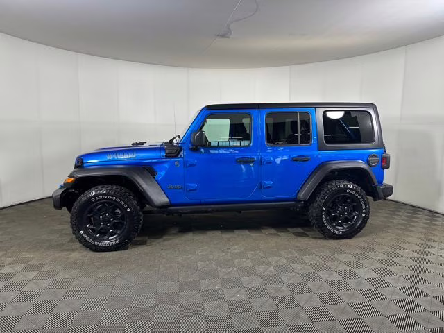2023 Hydro Blue Pearl Coat Jeep Wrangler Base 4xe 4X4 SUV