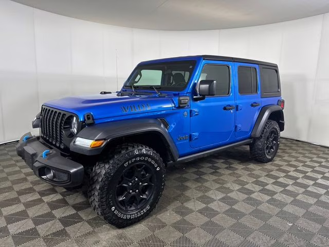 2023 Hydro Blue Pearl Coat Jeep Wrangler Base 4xe 4X4 SUV