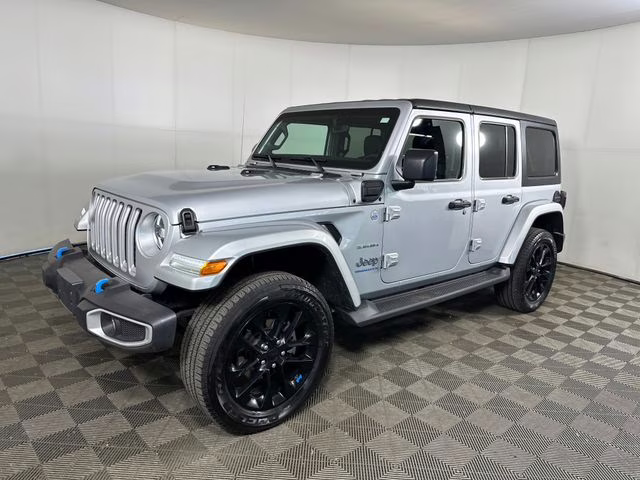 2023 Silver Zynith Clearcoat Jeep Wrangler Sahara 4xe 4X4 SUV