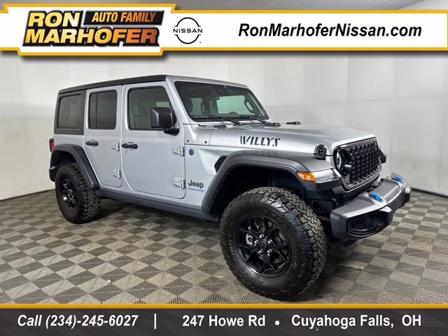 2024 Silver Zynith Clearcoat Jeep Wrangler Willys 4xe 4X4 SUV