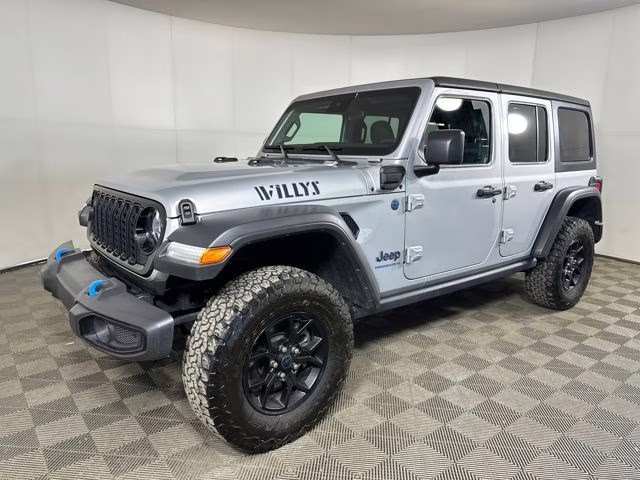 2024 Silver Zynith Clearcoat Jeep Wrangler Willys 4xe 4X4 SUV