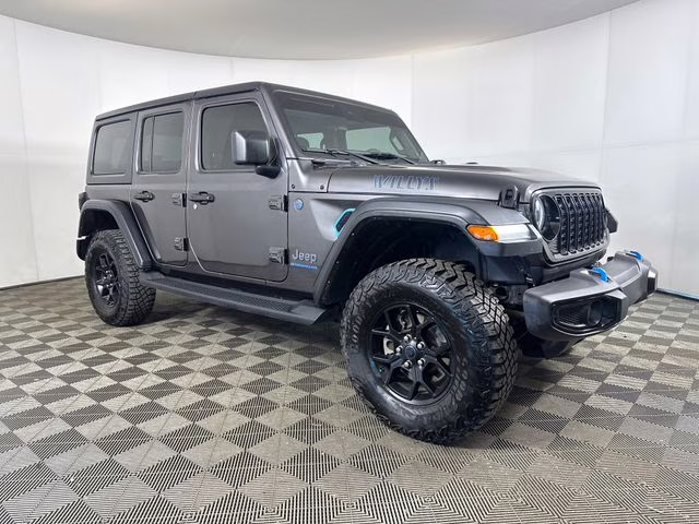 2024 Granite Crystal Metallic Clearcoat Jeep Wrangler Willys 4xe 4X4 SUV
