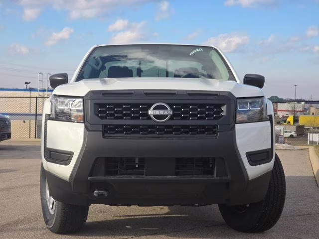 2026 Glacier White Nissan Frontier S 4X4 Truck