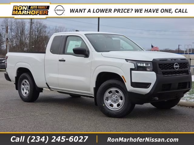 2026 Glacier White Nissan Frontier S 4X4 Truck