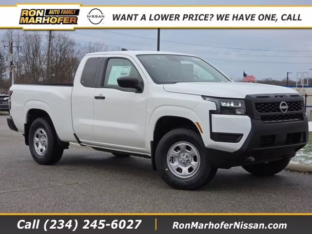 2026 Glacier White Nissan Frontier S 4X4 Truck