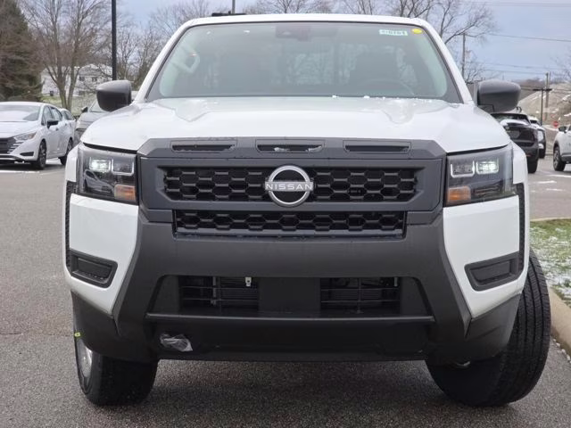 2026 Glacier White Nissan Frontier S 4X4 Truck