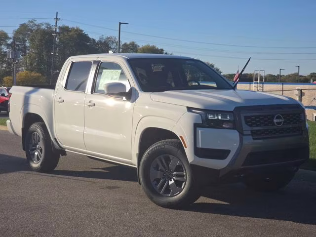 2026 Glacier White Nissan Frontier SV 4X4 Truck