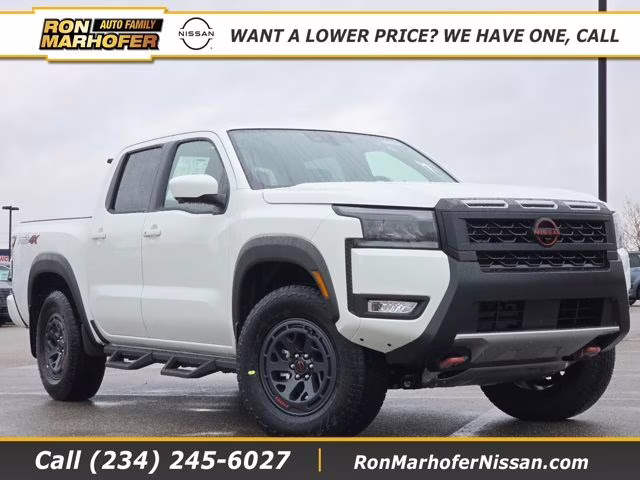 2026 Glacier White Nissan Frontier PRO-4X 4X4 Truck