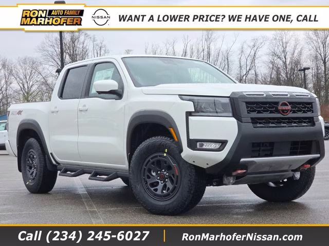 2026 Glacier White Nissan Frontier PRO-4X 4X4 Truck