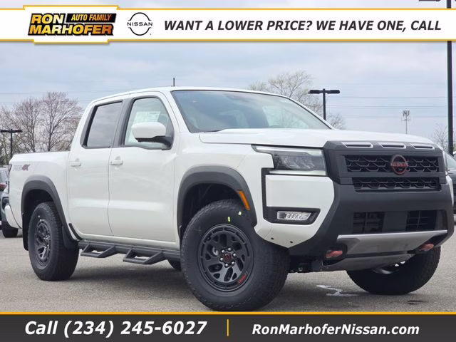 2026 Glacier White Nissan Frontier PRO-4X 4X4 Truck