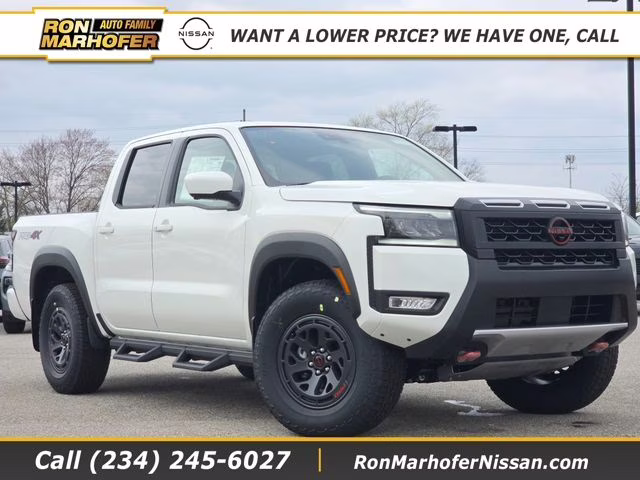 2026 Glacier White Nissan Frontier PRO-4X 4X4 Truck