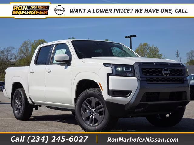 2026 Glacier White Nissan Frontier SV 4X4 Truck