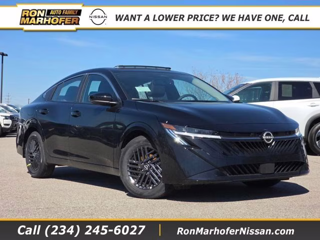 2026 Super Black Nissan Sentra SV FWD Sedan