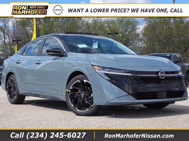 2026 Atlantic Gray/Super Black Nissan Sentra SR FWD Sedan