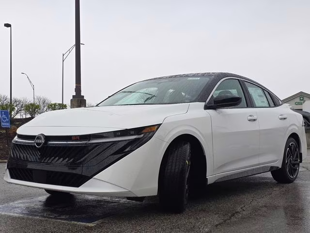 2026 Aspen White/Super Black Nissan Sentra SR FWD Sedan