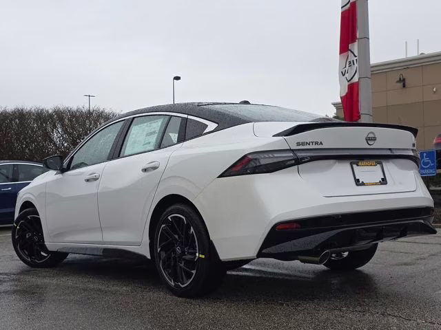 2026 Aspen White/Super Black Nissan Sentra SR FWD Sedan