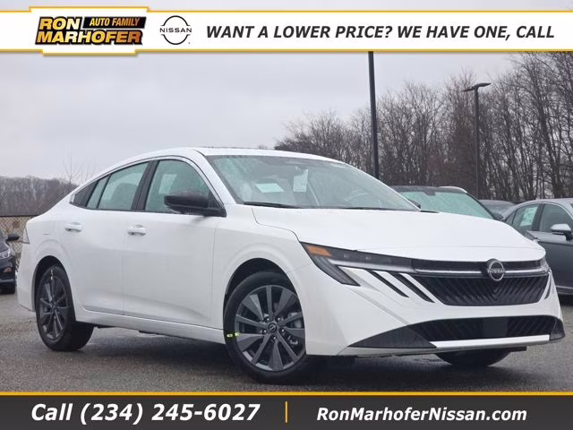 2026 Aspen White Tricoat Nissan Sentra SL FWD Sedan