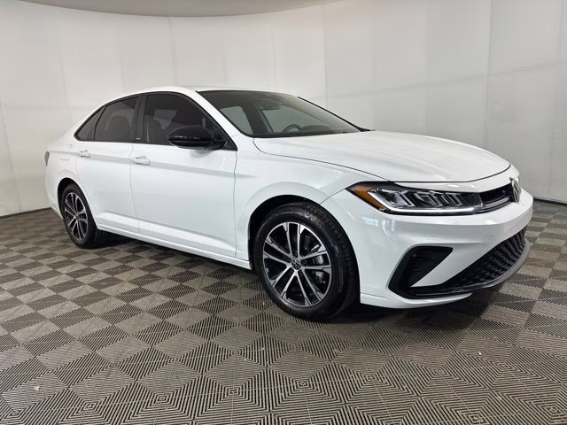 2025 Pure White Volkswagen Jetta 1.5T Sport FWD Sedan