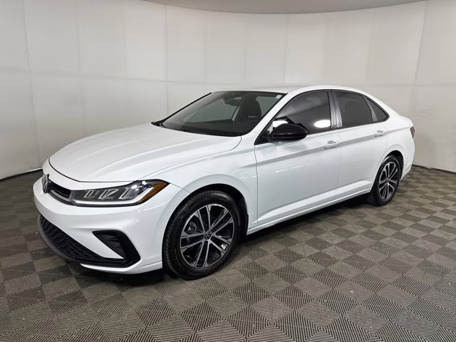 2025 Pure White Volkswagen Jetta 1.5T Sport FWD Sedan