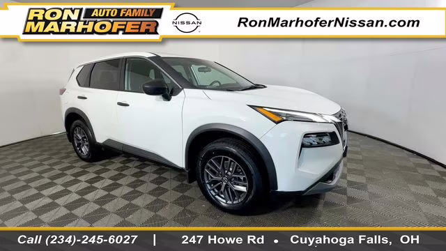 2023 Glacier White Nissan Rogue S AWD SUV