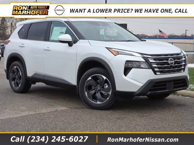 2026 Everest White Pearl Tricoat Nissan Rogue SV FWD SUV