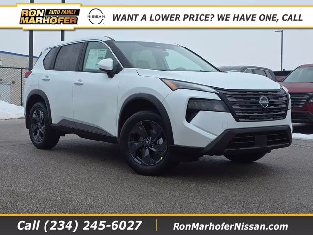 2026 Everest White Pearl Tricoat Nissan Rogue SV AWD SUV
