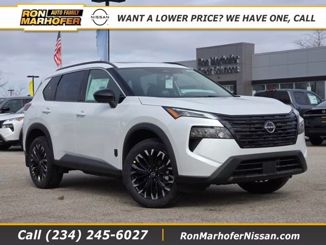 2026 Everest White Pearl Tricoat Nissan Rogue Dark Armor AWD SUV