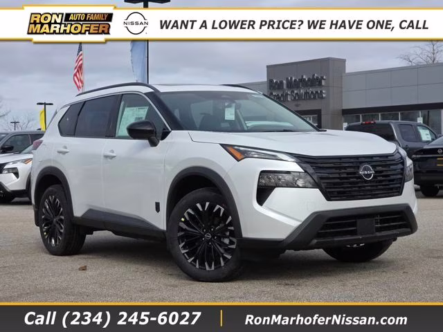 2026 Everest White Pearl Tricoat Nissan Rogue Dark Armor AWD SUV