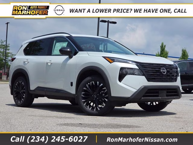 2026 Everest White Pearl Tricoat Nissan Rogue Dark Armor AWD SUV