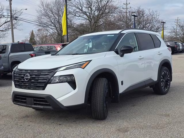 2026 Everest White Pearl Tricoat Nissan Rogue Dark Armor AWD SUV