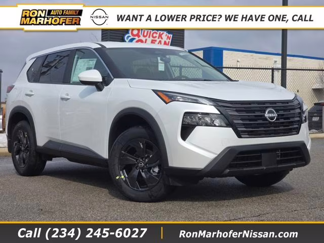 2026 Everest White Pearl Tricoat Nissan Rogue SV AWD SUV