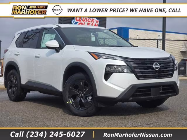 2026 Everest White Pearl Tricoat Nissan Rogue SV AWD SUV