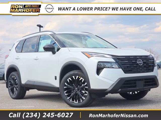 2026 Everest White Pearl Tricoat Nissan Rogue Dark Armor AWD SUV