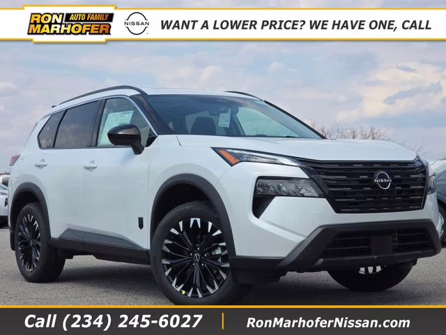 2026 Everest White Pearl Tricoat Nissan Rogue Dark Armor AWD SUV