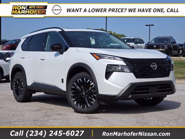 2026 Everest White Pearl Tricoat Nissan Rogue Dark Armor AWD SUV