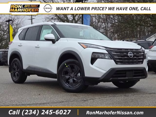2026 Everest White Pearl Tricoat Nissan Rogue SV AWD SUV