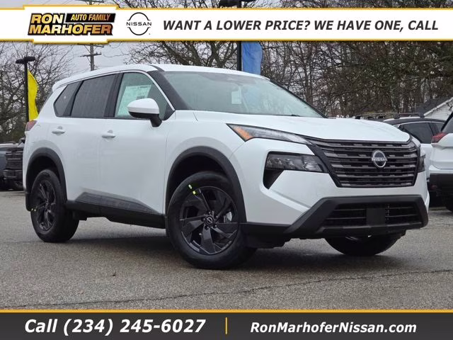 2026 Everest White Pearl Tricoat Nissan Rogue SV AWD SUV