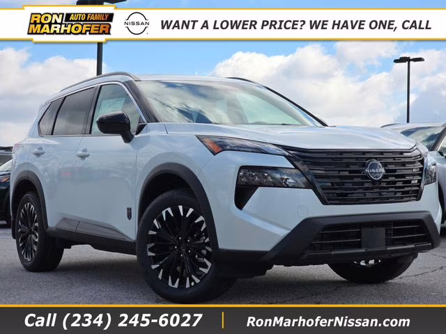 2026 Everest White Pearl Tricoat Nissan Rogue Dark Armor AWD SUV